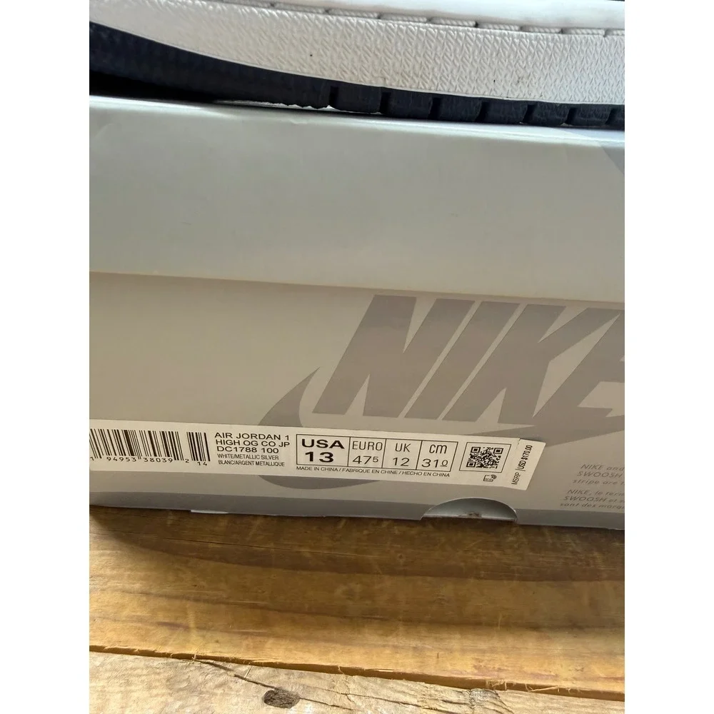 Nike Air Jordan 1 High OG CO.JP Midnight Navy White Silver DC1788-100 Mens 13